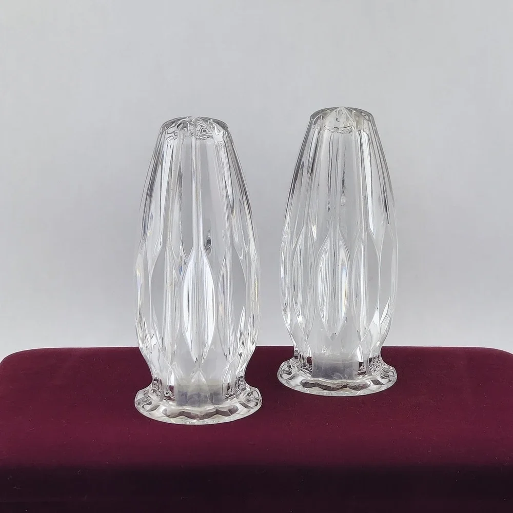 Vintage Mikasa‎ Park Lane Crystal Salt Pepper Shakers Clear Glass